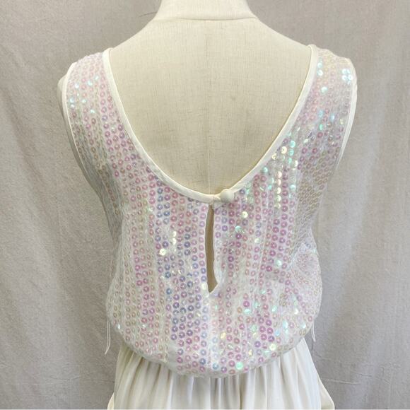 Vintage 90s JR Nites crepe evening/formal sequin romper/blazer set small-medium - Picture 14 of 14